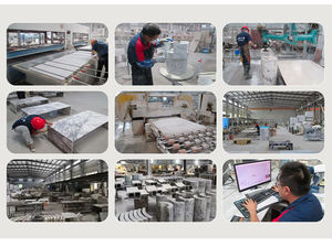 럭셔리 현대 대리석 욕실 세면대 캐비닛 세트 LED 스트립 라이트 싱크 캐비닛 스토리지 유닛 현대 고급 욕실 세면대 - Product Image 6