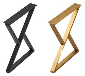 Pieds de bureau en fer en forme de Z, modernes et élégants, pour la maison, le bureau, la cuisine, la salle à manger, l'extérieur et les meubles de salle de bain - Product Image 3