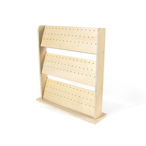 Customized Natural Wood Jewelry Earring Organizer Display Stand Wood Crafts Wooden Boxes & Wall Signs Product Category