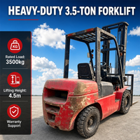 Chariot élévateur diesel Hangcha A35 de 3,5 tonnes, moteur à aspiration naturelle, réservoir de carburant de 70 L, propulsion arrière, travail de chargement par fourche