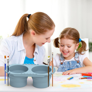 Laveur de pinceaux pliable en silicone pour la rentrée scolaire – Tasse de lavage pour peinture - Product Image 2