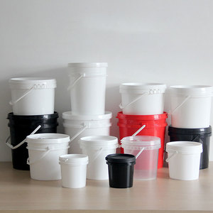 Cubeta Redonda para <span class=keywords><strong>Pintura</strong></span>, <span class=keywords><strong>Blanca</strong></span> y Negra, Cubeta Industrial de Plástico de 5 y <span class=keywords><strong>25</strong></span> <span class=keywords><strong>Litros</strong></span> con Tapa - Product Image 4