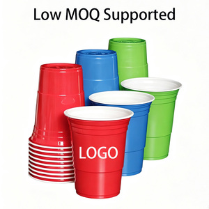 Gobelets promotionnels 16oz réutilisables à double paroi pour fêtes, en <span class=keywords><strong>plastique</strong></span> bicolore, pour mariages et événements - Product Image 4