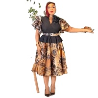 Nouvelle Robe de Soirée Princesse Imprimée Florale de Haute Qualité pour Femme, Collection Été 2026, Idéale pour Banquets K1209