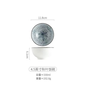 Tazón de Arroz de Porcelana de Alta Gama, Estilo Europeo de Lujo, 4.5 Pulgadas, Personalizable, Ecológico, Disponible para Fiestas en Casa, Cerámica - Product Image 3