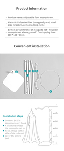 Zanzariera Traspirante per Lettino Neonato con Supporto Pieghevole, Vendita all'Ingrosso - Product Image 6