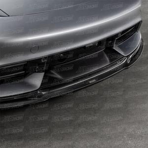 Lèvre avant en fibre de carbone pour <span class=keywords><strong>Porsche</strong></span> <span class=keywords><strong>Taycan</strong></span> <span class=keywords><strong>Turbo</strong></span> <span class=keywords><strong>Turbo</strong></span> <span class=keywords><strong>S</strong></span>, lèvre de pare-chocs de voiture, 2019-2022, mise à niveau au style Vorstein - Product Image 4