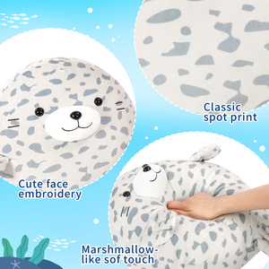 Juego <span class=keywords><strong>de</strong></span> Almohadas <span class=keywords><strong>de</strong></span> Peluche <span class=keywords><strong>de</strong></span> Foca Madre y Bebé Grises, Súper Suaves y Adorables, Cojín <span class=keywords><strong>de</strong></span> Animal <span class=keywords><strong>de</strong></span> Peluche, Regalo Confortable para Niñas, Decoración para el Hogar y Dormitorio - Product Image 4