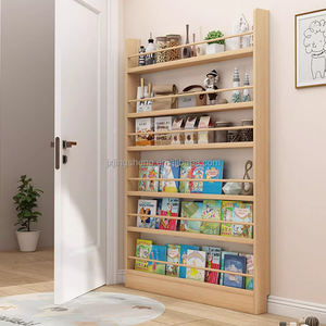 Stretta dietro la porta in legno massiccio bambino appeso a parete libreria per bambini - Product Image 1