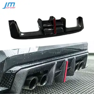 Dry Carbon Car With Light And Nets Rear Bumper Lip Diffuser Spoiler for BMW 3 4 Series G80 G82 G83 M3 M4 2021+ FRP