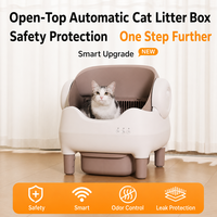 Bac à litière automatique autonettoyant avec design anti-éclaboussures, grande toilette électrique pour chat avec plateau facile à nettoyer
