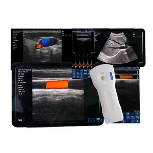 Nouvel échographe vétérinaire sans fil couleur Doppler 192 éléments 64 canaux avec sondes convexe, cardiaque et linéaire portables DCU19H - Product Image 1