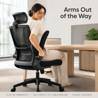 Fauteuil ergonomique moderne en mousse avec hauteur réglable et base pivotante pour bureau à domicile et chambre