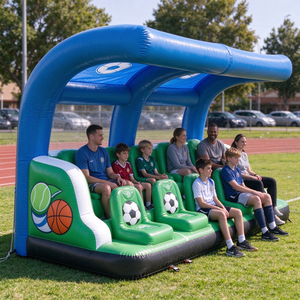Banqueta Inflable Comercial de PVC para Fútbol, Cabina Inflable con Temática de Fútbol para Fiestas Infantiles, Asientos para Eventos al Aire Libre - Product Image 6
