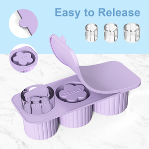 Custom Eco-Friendly Ice Cream <b>Maker</b> Compatible 40-ounce for Cups Silicone Hollow Cylindrical Mold with Lid Freezer Safe - Product Image 5
