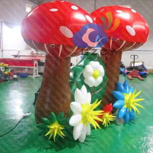GZCY INFLATABLE, Decoración Inflable para Fiestas Temáticas del País de las Maravillas, Hongo y Flor Inflables con Luces LED, Material de Nailon Oxford, Decoración para Exteriores - Product Image 3