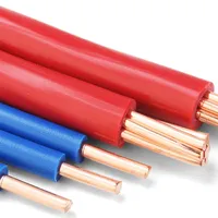 Fil électrique flexible multibrins 1,5 mm² 2,5 mm² en cuivre pur, câble isolé pour la décoration intérieure, câblage isolé en PVC