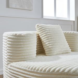 Compressed Upholstered Fabric Accent Chair Armless Design <b>Cushion</b> Back Deep <b>Seat</b> Living Room Bedroom Villa No Assembly Required - Product Image 4