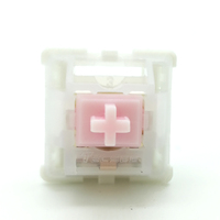 Tecsee Clavier de jeu Fraise Interrupteur à glace UHWMPE Haut Boîtier inférieur en nylon UPE Tige linéaire Double ressort doré 63.5g