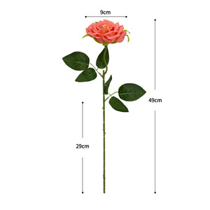 Fleur artificielle Dongchen Crafts, rose à tige unique, pour mariage et décoration intérieure - Product Image 5