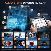 ANCEL X7 HD 24V Herramienta de Diagnóstico para Camiones Pesados, Lector de Códigos de Todos los Sistemas, Más de 40 Funciones de Reinicio, Codificación de ECU, Escáner OBD2 de 10'' para Camiones Diésel