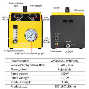 Smoke Leak Detector EVAP System <strong>Pipe</strong> Vacuum Smoke Leakage <strong>Pressure</strong> Gauge Auto Smoke Leakage <strong>Tester</strong> Diagnostic Tools - Product Image 5
