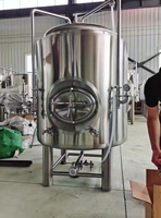 Cuve à bière en acier inoxydable brillant de 1000 L avec chemise de refroidissement pour la fermentation et le stockage de la bière
