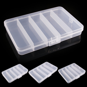 Boîte de pêche en plastique PP transparent en gros avec 5 compartiments pour l'emballage - Product Image 1