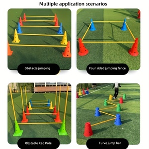 Cono da allenamento da 32 cm con foro <span class=keywords><strong>e</strong></span> palo barriera rimovibile per esercizi di calcio, basket <span class=keywords><strong>e</strong></span> percorsi a ostacoli - Product Image 6