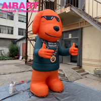 Mascotte de dessin animé chien gonflable, figurine de chien gonflable pour l'extérieur