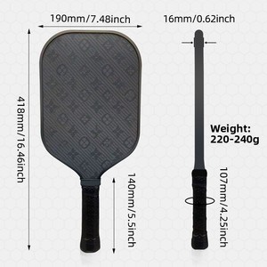 Pala de Pickleball T700 de Fibra de Carbono Mate con Patrón Tridimensional, Modelo Mixto de Carbono Aromático - Product Image 3