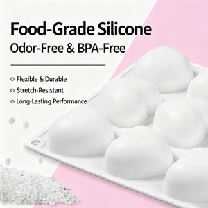 Moule en silicone rond personnalisé à 35 cavités pour la cuisson de bonbons gélifiés et de chocolats, outil de pâtisserie en forme de cercle, vente en gros, moulage par injection - Product Image 3