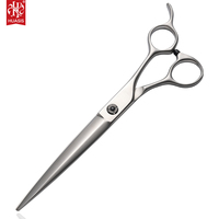 Tijeras Profesionales de Acero Inoxidable Mate HUASIS BE81 para Peluqueros Caninos, 7", 7.5", 8", Corte Suave, 440C