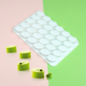 Hình trái tim hình trụ đầy Mousse Khuôn vuông hình bầu dục sô cô la Silicone khuôn bánh điền nướng khuôn - Product Image 6