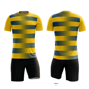 Venta al por mayor nuevo modelo transpirable poliéster fútbol kits niños hombres fútbol uniforme impresión digital - Product Image 2