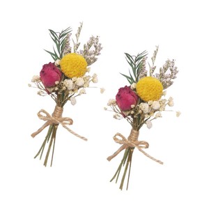 Yinyu30 — bouquet de fleurs naturelles séchées, <span class=keywords><strong>Mini</strong></span> rosaces, support de blé, pour décorer une boîte cadeau, vintage, DIY - Product Image 2