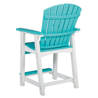Chaise Adirondack moderne HDPE imperméable pour l'extérieur-Cour extérieure meubles de parc et de jardin chaise de bar chaise haute de bar