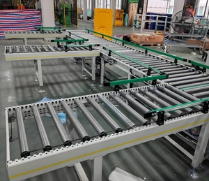 Nastro Trasportatore a Rulli con Motore, Cinghia in Nylon Scanalata, Velocità Regolabile 380V/220V, Telaio in Acciaio al Carbonio Resistente - Product Image 1