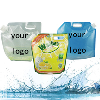 1L 2L 3L 5L Emballage de boisson imprimé personnalisé étanche Sac à boisson réutilisable Pochette à eau debout de qualité alimentaire avec bec verseur