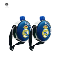 Stockage 2L Tactique Pe Bouteille D'eau En Plastique Fer Blanc Bouilloire Bleue pour Boire Camping Randonnée