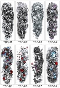 Modèles de tatouages temporaires pour filles et hommes, feuilles marqueur pour Halloween, crâne, stickers pour filles - Product Image 5