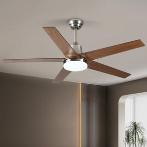 Ventilateur de plafond moderne noir mat de 52 pouces avec lumière LED, intérieur/extérieur, télécommande, moteur CC réversible pour patios/fermes - Product Image 4