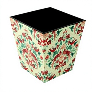Durable Eco-friendly Dustbin Crafted High-quality <b>Glass</b> Crystal Art Deco Design Tabletop <b>Vase</b> Function for Indoor Use Homes - Product Image 1