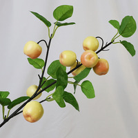 Branche de fruits artificiels réalistes Pomme Grenade Kaki – Ornement Paix et Joie pour la décoration de salon et de maison – Vente en gros