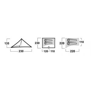 Qualité Nylon extérieur sans tige ultraléger léger randonnée randonnée Trekking pôle Camping tente 2 personnes - Product Image 5