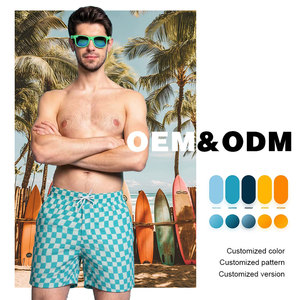 Short pour <span class=keywords><strong>homme</strong></span> avec logo personnalisé à la mode <span class=keywords><strong>Maillot</strong></span> <span class=keywords><strong>de</strong></span> <span class=keywords><strong>bain</strong></span> imprimé tie-dye avec taille élastique pour le surf sur la plage - Product Image 1