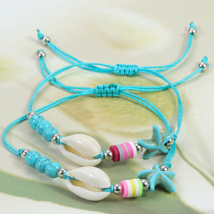 Summer Sandy Turquoise Starfish Beads <b>Bracelet</b> Women's Bohemian Natural Sea <b>Shell</b> Strap Ball-shaped for Gift - Product Image 4