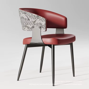 Chaises de salle à manger de luxe de style italien, adaptées à un usage domestique; Chaises de salle à manger minimalistes nordiques modernes; Chaises de conférence d'hôtel. - Product Image 4