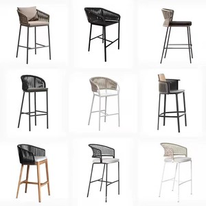 Nhiều sự lựa chọn ngoài trời mây cao thanh bàn và ghế ban công Patio <span class=keywords><strong>Bar</strong></span> Phân cafe cao mây Ghế Bàn cà phê thiết lập - Product Image 5