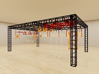 Système d'entraînement PhysiMax Modular Ninja Obstacle Course en acier au carbone, capacité maximale 300 kg, défi de force physique Crossfit